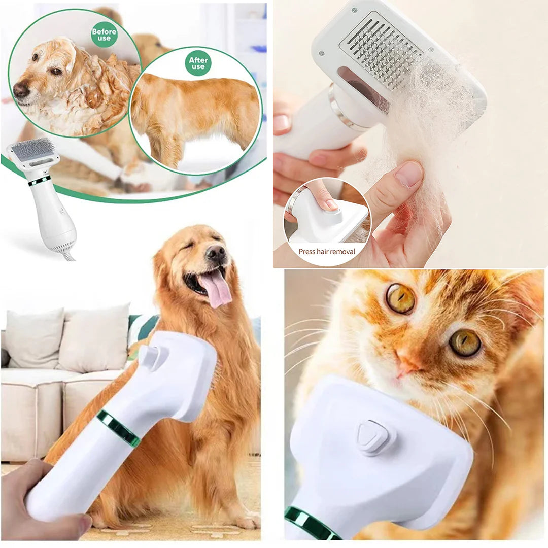 PACK MASCOTA CEPILLO SECADOR + GUANT 2 en 1🐕🐱